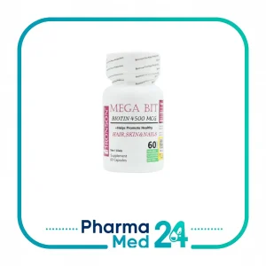 کپسول بیوتین مگا بیت ۶۰ عددی - ۴۵۰۰ میلی‌گرم (برونسون)