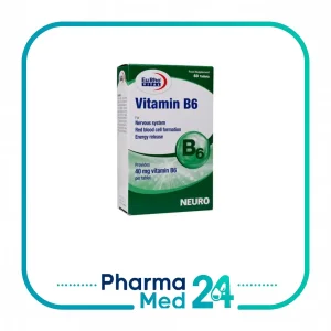 قرص ویتامین ب۶ نئورو ۶۰ عددی - ۴۰ میلی‌گرم (یوروویتال)