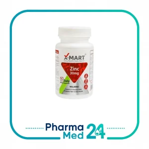 قرص زینک  ۶۰ عددی - ۳۰ میلی‌گرم (ایکس مارت)