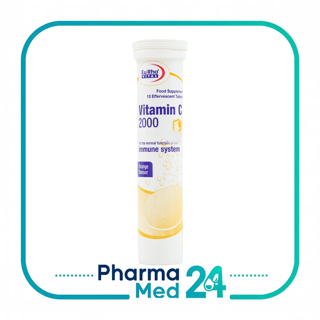 Eurhovital Vitamin C 2000 mg 13 Effervescent Tablets