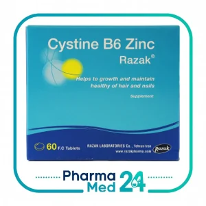 قرص سیستین ب6 + زینک 60 عددی (رازک)