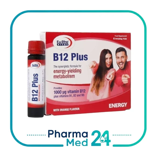 ویال خوراکی ب 12 پلاس 1000 میلی گرم 6 عددی (یوروویتال)