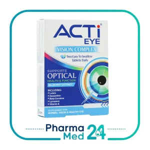 قرص اکتی آی ابیان دارو 30 عددی ACTi EYE Vision Complex مکمل سلامت چشم حاوی لوتئین و زآگزانتین با جعبه سفید و آبی