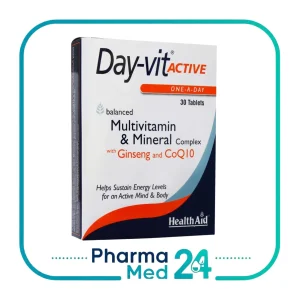 قرص دی ویت اکتیو 30 عددی هلث اید HealthAid Day-vit Active مولتی ویتامین و مینرال حاوی جینسینگ و کوآنزیم Q10