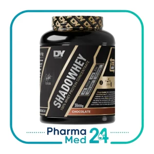 پودر پروتئین وی کنسانتره شادو وی دی وای نوتریشن ۲۰۰۰ گرمی طعم شکلات DY Nutrition Shadowhey در قوطی مشکی و طلایی