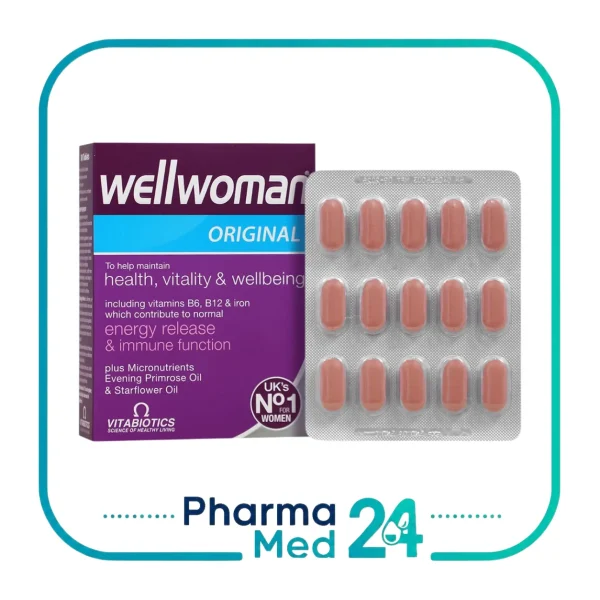 جعبه بنفش قرص ول وومن اورجینال ویتابیوتیکس ۳۰ عدد مخصوص بانوان Wellwoman Original
